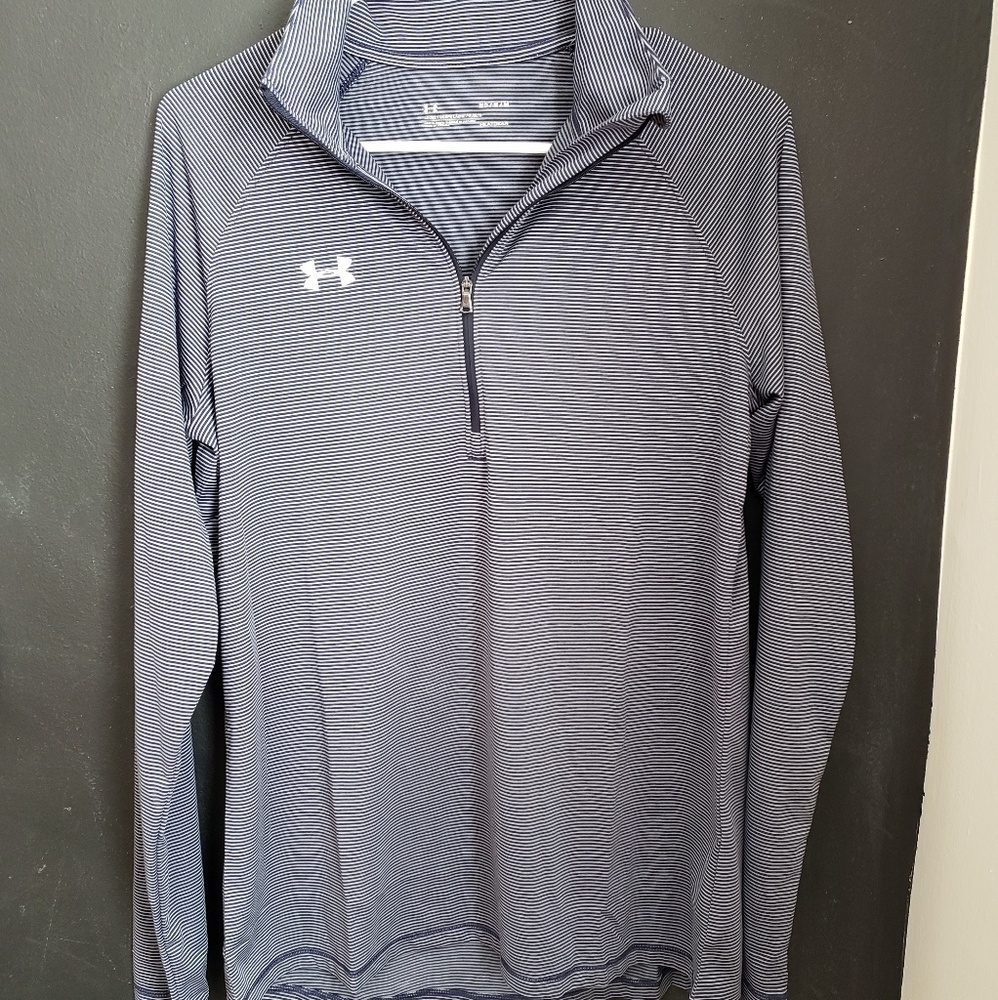 NWT Under Armour Stripe Quarter Zip M